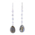 Labradorite dangle earrings, 'Raining Drops' - 10-Carat Labradorite Dangle Earrings from India thumbail