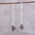Smoky quartz dangle earrings, 'Raining Drops' - 7.5-Carat Smoky Quartz Dangle Earrings from India (image 2) thumbail