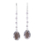 Smoky quartz dangle earrings, 'Raining Drops' - 7.5-Carat Smoky Quartz Dangle Earrings from India thumbail