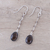 Smoky quartz dangle earrings, 'Raining Drops' - 7.5-Carat Smoky Quartz Dangle Earrings from India (image 2b) thumbail