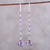 Amethyst dangle earrings, 'Morning Drops' - 8-Carat Amethyst Dangle Earrings from India