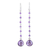 Amethyst dangle earrings, 'Morning Drops' - 8-Carat Amethyst Dangle Earrings from India thumbail