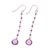 Amethyst dangle earrings, 'Morning Drops' - 8-Carat Amethyst Dangle Earrings from India