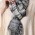 Tie-dyed cotton shawl, 'Elegant Shibori' - 100% Cotton Shibori Shawl in Black and Ivory from India (image 2c) thumbail
