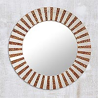 Glass mosaic wall mirror, Glamorous Speckle