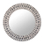 Glass mosaic wall mirror, 'Creative Shimmer' - Glass Mosaic Wall Mirror in Grey and Clear from India