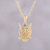 Gold plated sterling silver pendant necklace, 'Hooting Owl' - Gold Plated Sterling Silver Owl Pendant Necklace from India (image 2) thumbail