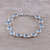 Blue topaz link bracelet, 'Sea Luster' - 18-Carat Blue Topaz Link Bracelet Crafted in India (image 2) thumbail