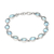 Blue topaz link bracelet, 'Sea Luster' - 18-Carat Blue Topaz Link Bracelet Crafted in India thumbail