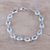 Blue topaz link bracelet, 'Sea Luster' - 18-Carat Blue Topaz Link Bracelet Crafted in India (image 2b) thumbail