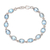 Blue topaz link bracelet, 'Sea Luster' - 18-Carat Blue Topaz Link Bracelet Crafted in India (image 2c) thumbail