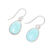 Chalcedony dangle earrings, 'Radiant Sea' - 12-Carat Blue Chalcedony Dangle Earrings from India (image 2c) thumbail