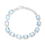 Blue topaz link bracelet, 'Watery Rectangles' - Rectangular Blue Topaz Link Bracelet from India