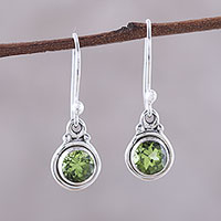 Featured review for Peridot dangle earrings, Glistening Circles