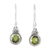 Peridot dangle earrings, 'Glistening Circles' - 4.5-Carat Peridot Dangle Earrings from India