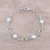 Peridot and cultured pearl link bracelet, 'Elegant Glitter' - Peridot and Cultured Pearl Link Bracelet from India