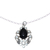 Onyx and cultured pearl pendant necklace, 'Basket of Blossoms' - Onyx and Cultured Pearl Pendant Necklace from India