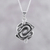 Sterling silver pendant necklace, 'Snake Lovers' - Sterling Silver Pendant Necklace of Two Snakes from India (image 2) thumbail