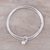 Sterling silver bangle bracelet, 'Gleaming Connection' - Triple-Band Sterling Silver Bangle Bracelets from India (image 2b) thumbail