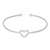 Sterling silver cuff bracelet, 'Love Gleams' - Sterling Silver Heart Cuff Bracelet from India thumbail