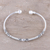 Sterling silver cuff bracelet, 'Creative Bliss' - Handcrafted Sterling Silver Cuff Bracelet from India (image 2b) thumbail