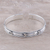 Sterling silver cuff bracelet, 'Om Delight' - Om Pattern Sterling Silver Cuff Bracelet from India (image 2) thumbail