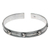 Sterling silver cuff bracelet, 'Om Delight' - Om Pattern Sterling Silver Cuff Bracelet from India thumbail