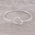 Sterling silver bangle bracelet, 'Celebration of Love' - 925 Sterling Silver Heart Shaped Bangle Bracelet from India (image 2) thumbail