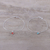 Multi-gemstone charm bracelets, 'Dainty Duo in Orange and Blue' (pair) - Multiple Gemstone Sterling Silver Charm Bracelets (Pair) (image 2b) thumbail