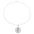 Sterling silver pendant necklace, 'Encircled Hamsa' - Sterling Silver Hamsa Motif Circular Pendant Necklace