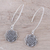 Sterling silver dangle earrings, 'Shri Yantra Mantra Glory' - Shri Yantra Mantra Motif Sterling Silver Dangle Earrings (image 2b) thumbail