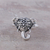 Sterling silver cocktail ring, 'Delighted Elephant' - Handcrafted Sterling Silver Smiling Elephant Cocktail Ring (image 2) thumbail