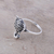 Sterling silver cocktail ring, 'Delighted Elephant' - Handcrafted Sterling Silver Smiling Elephant Cocktail Ring (image 2b) thumbail
