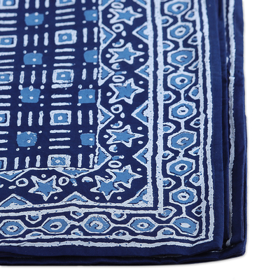 Bettwäsche-Set aus Baumwolle – handbedruckter Bettbezug und Kissenbezüge aus indischer Baumwolle
