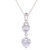 Sterling silver pendant necklace, 'Glittering Heart' - Sterling Silver and CZ Heart Pendant Necklace from India