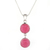 Quartz pendant necklace, 'Blissful Rose' - Rose Flower Quartz Pendant Necklace from India