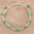Quartz beaded macrame bracelet, 'Green Attraction' - Green Quartz Beaded Macrame Bracelet from India thumbail