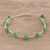 Quartz beaded macrame bracelet, 'Green Attraction' - Green Quartz Beaded Macrame Bracelet from India (image 2b) thumbail