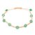 Quartz beaded macrame bracelet, 'Green Attraction' - Green Quartz Beaded Macrame Bracelet from India (image 2c) thumbail
