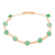 Quartz beaded macrame bracelet, 'Green Attraction' - Green Quartz Beaded Macrame Bracelet from India