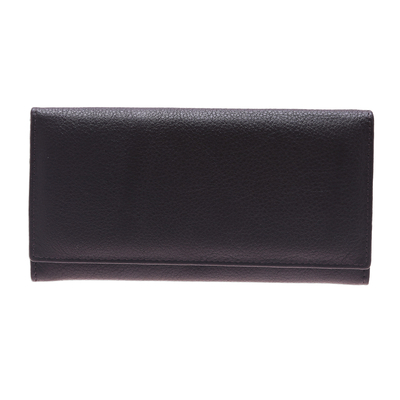 Leather wallet, 'Stylish Woman in Espresso' - Handmade Leather Wallet in Espresso from India