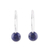 Lapis lazuli drop earrings, 'Sea Droplet' - Lapis Lazuli Round Bead and Sterling Silver Drop Earrings (image 2c) thumbail