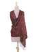 Viscose blend shawl, 'Fascinating Paisleys' - Paisley Pattern Viscose Blend Shawl in Vermilion from India