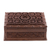 Walnut wood jewelry box, 'Kashmir Elegance' - Hand Carved Walnut Wood Jewelry Box with Floral Motif (image 2d) thumbail