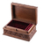 Walnut wood jewelry box, 'Kashmir Elegance' - Hand Carved Walnut Wood Jewelry Box with Floral Motif (image 2e) thumbail