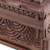 Walnut wood jewelry box, 'Kashmir Elegance' - Hand Carved Walnut Wood Jewelry Box with Floral Motif (image 2g) thumbail