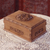 Wood jewelry box, 'Chinar Dome' - Handcrafted Walnut Wood Jewelry Box from India thumbail