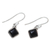 Onyx dangle earrings, 'Happy Kites in Black' - Square Onyx Dangle Earrings Crafted in India (image 2c) thumbail