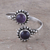 Amethyst toe ring, 'Rawingarh Radiance' - Amethyst Toe Ring Crafted in India (image 2) thumbail
