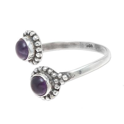 Amethyst toe ring, 'Rawingarh Radiance' - Amethyst Toe Ring Crafted in India